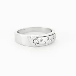 Bague or blanc