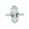 Bague Or Blanc - Aigue Marine