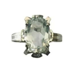Bague Or blanc & Aigue-Marine