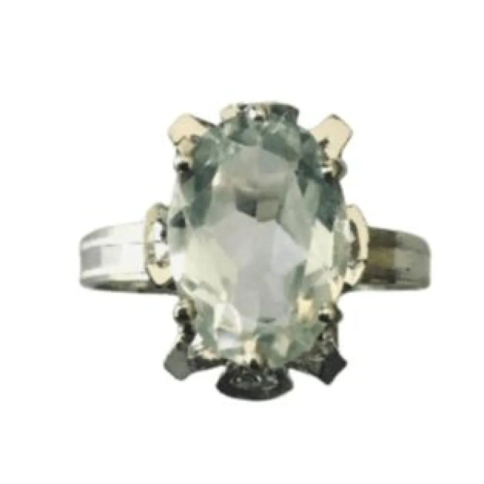 Bague Or blanc & Aigue-Marine