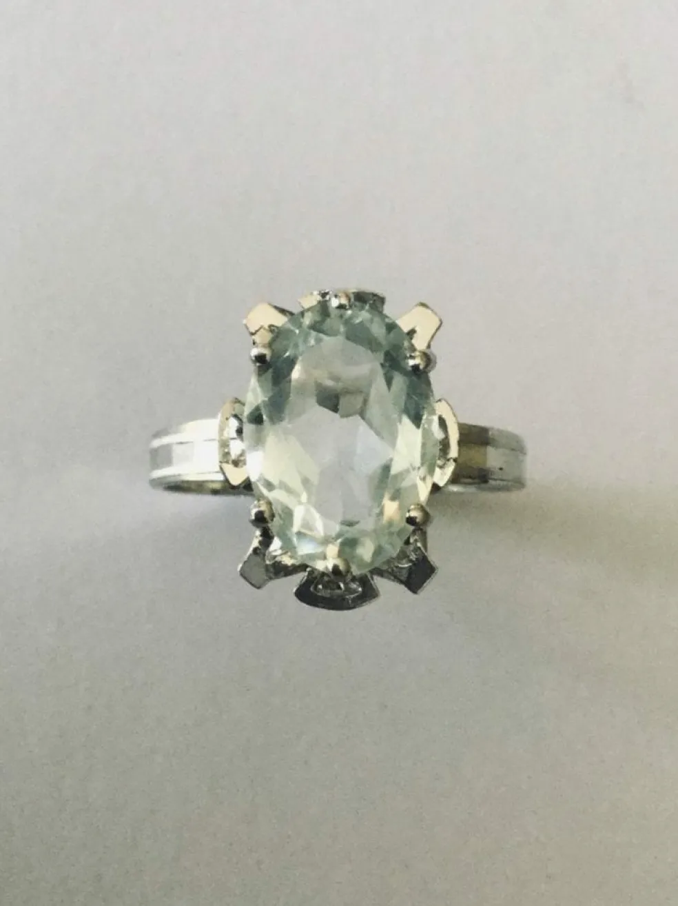 Bague Or blanc & Aigue-Marine