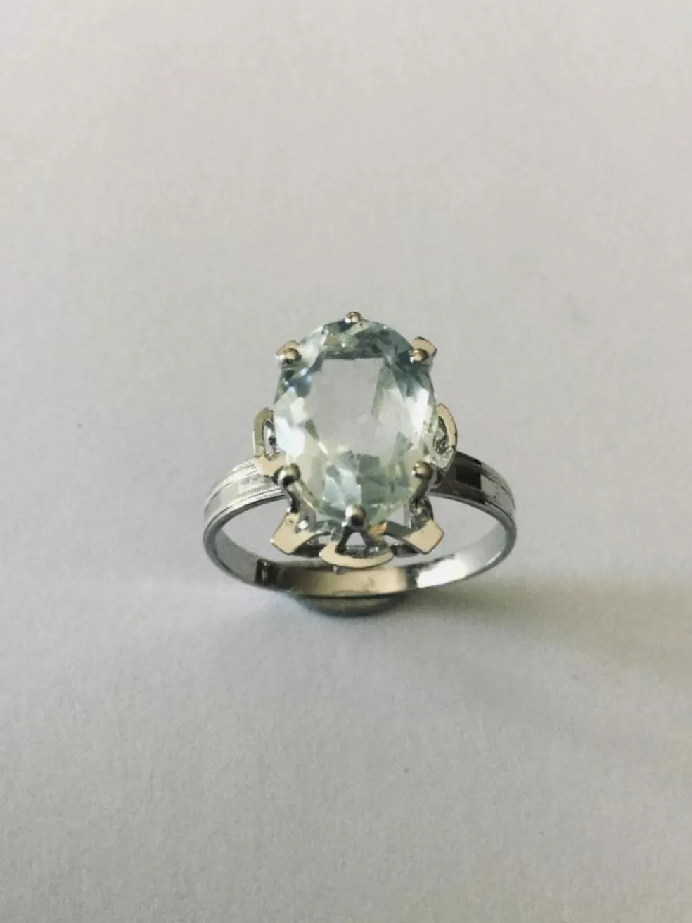 Bague Or blanc & Aigue-Marine