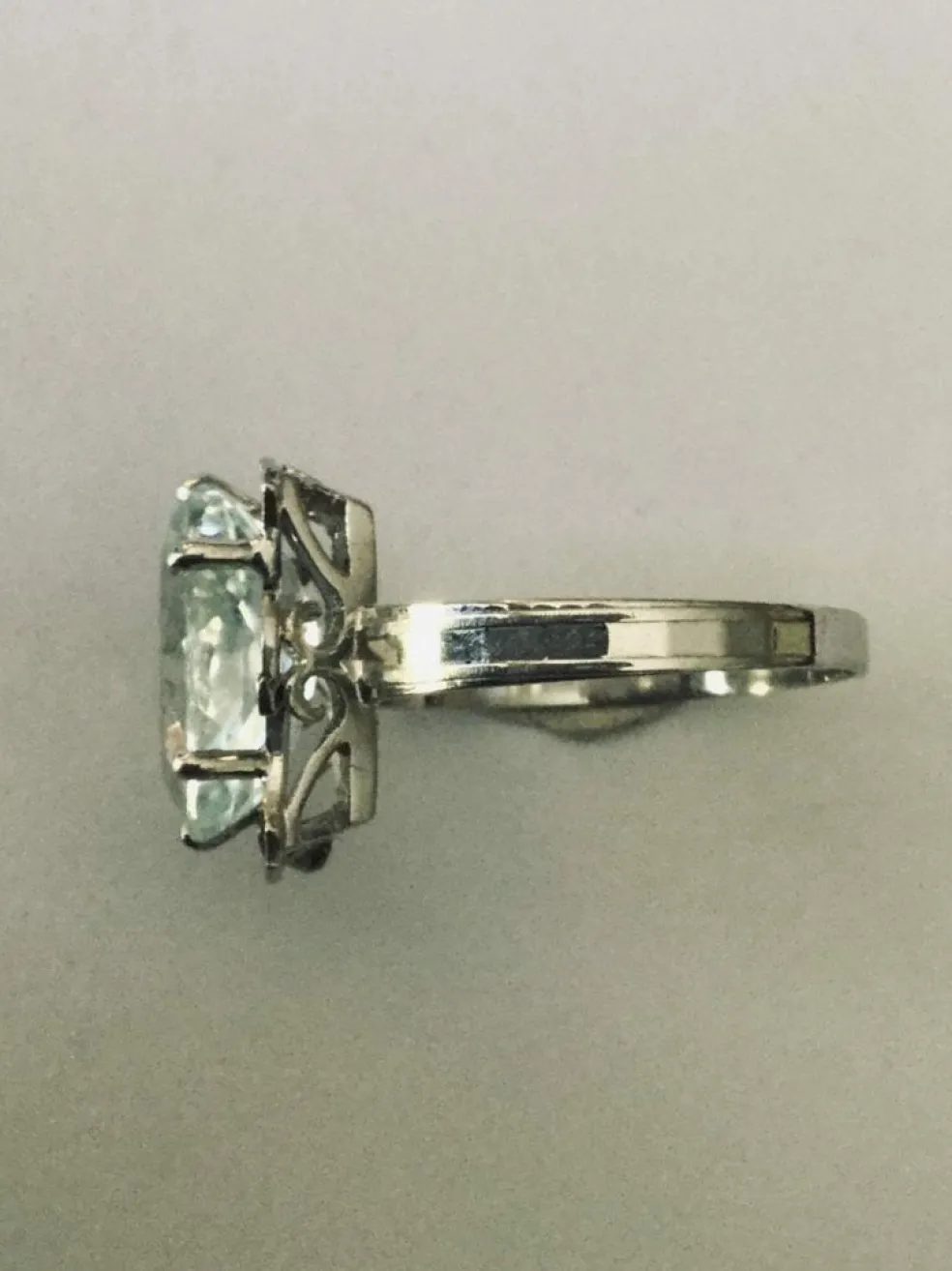 Bague Or blanc & Aigue-Marine