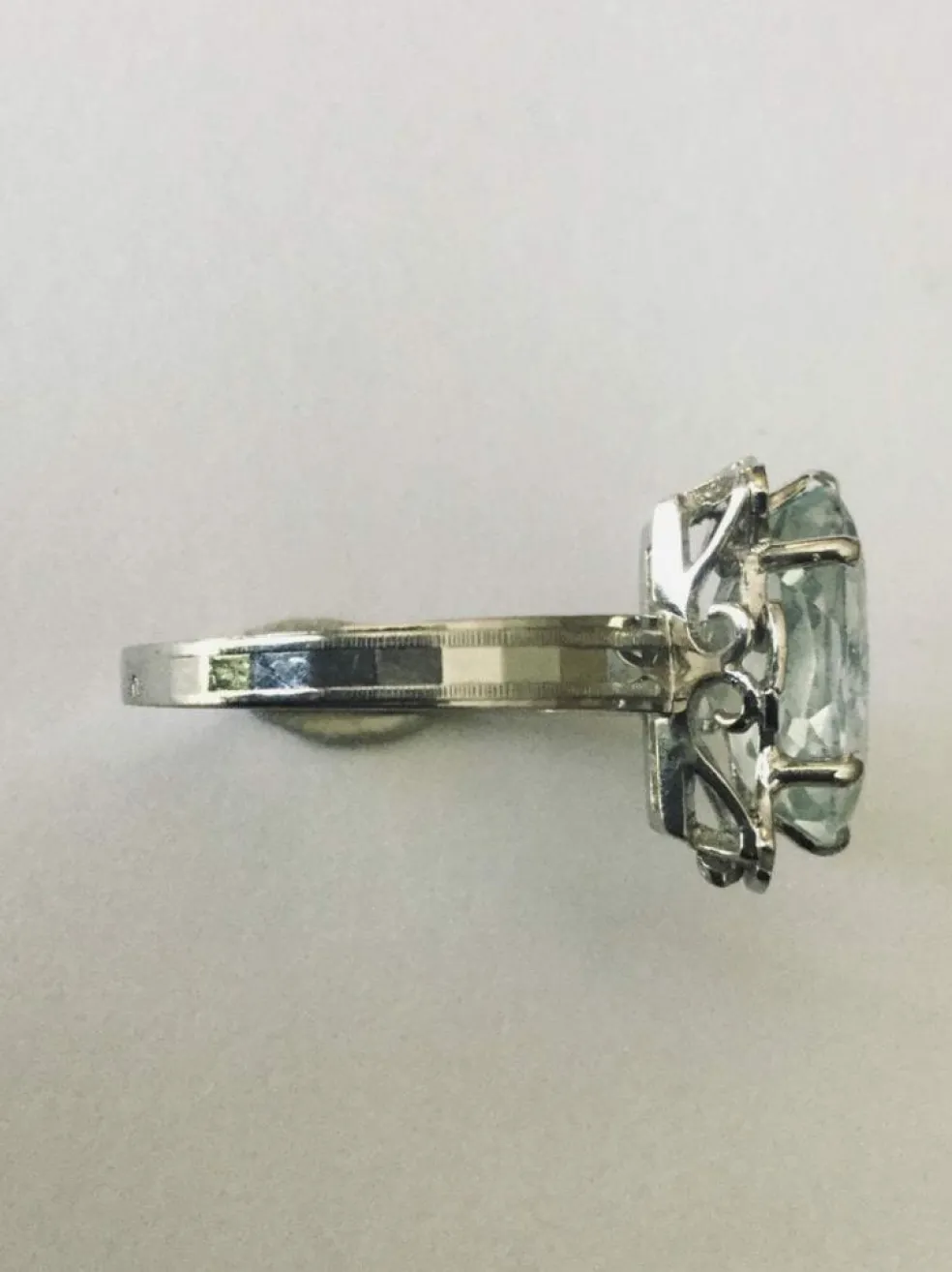 Bague Or blanc & Aigue-Marine