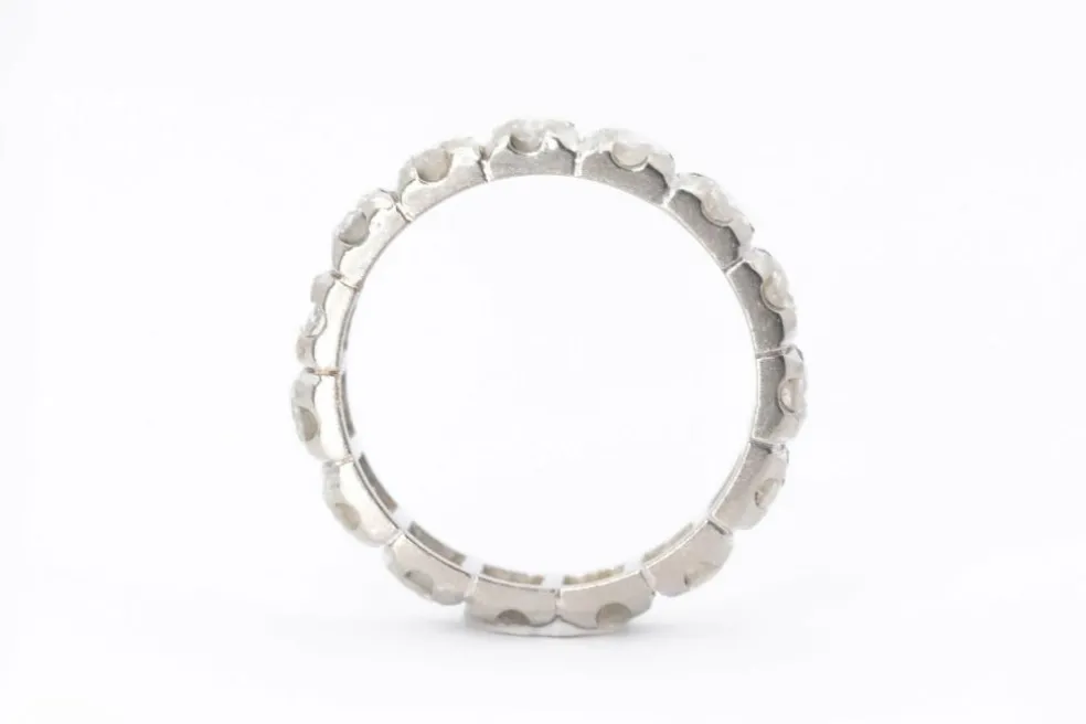 Bague or blanc 18 carat et diamants