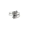 Bague or blanc 18 cts sertie diamants naturels