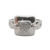 Bague or blanc & diamants