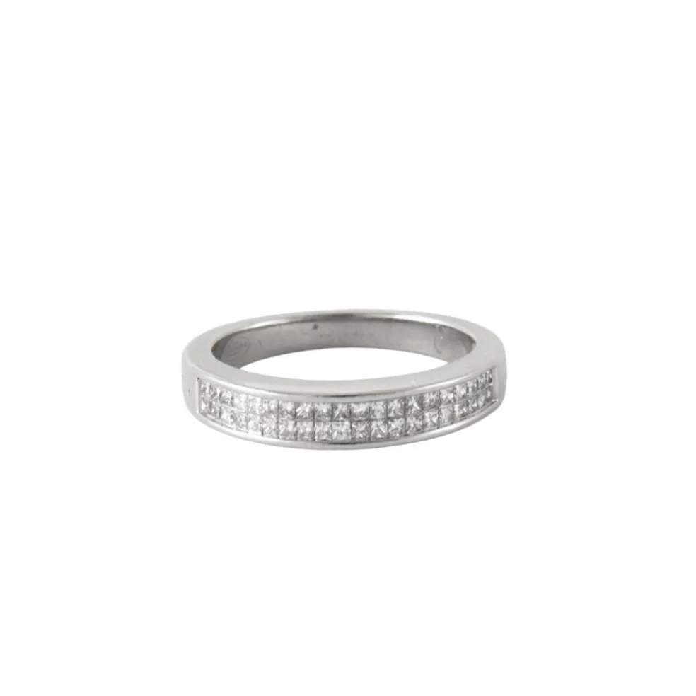 Bague Or blanc 18 Diamants