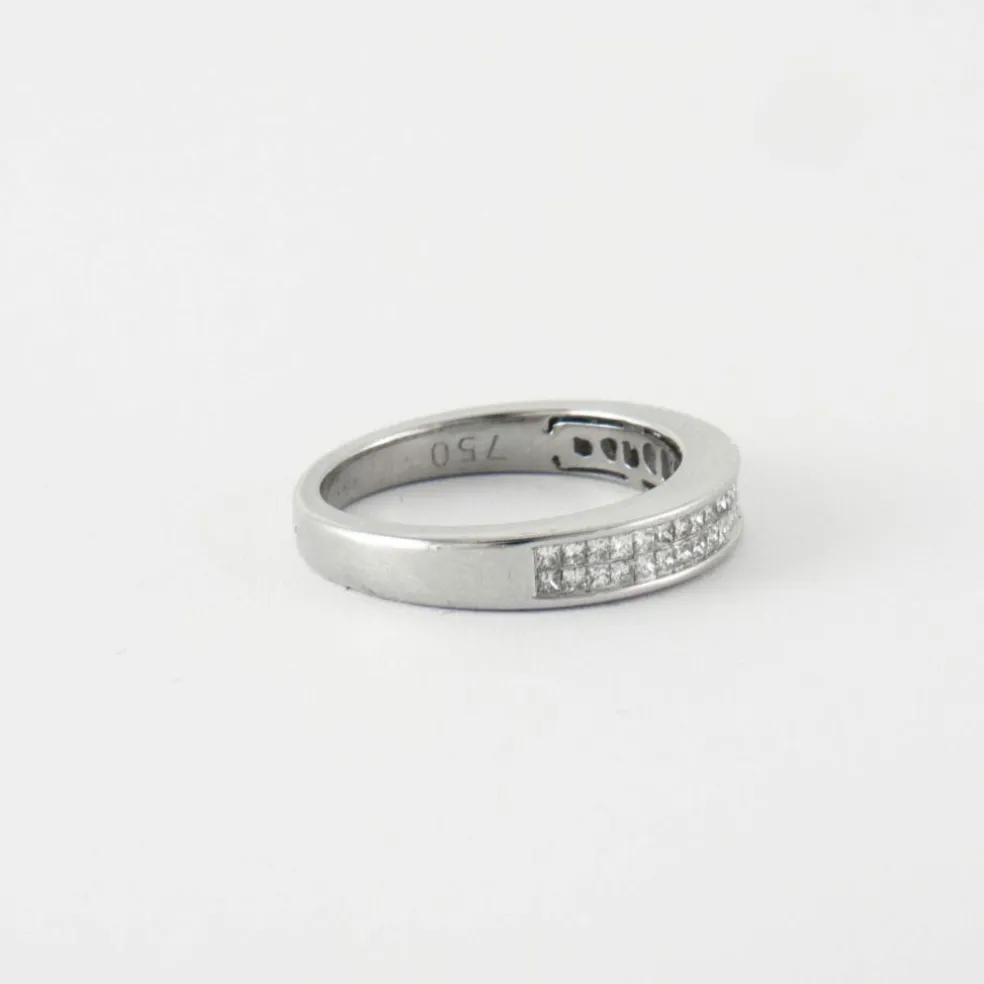 Bague Or blanc 18 Diamants
