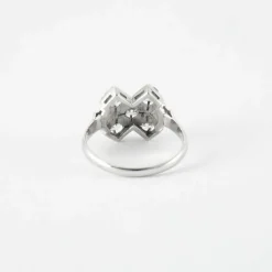 Bague or blanc & diamants
