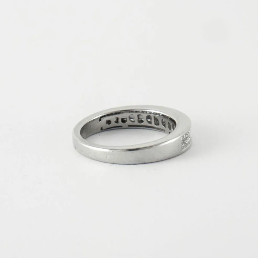Bague Or blanc 18 Diamants