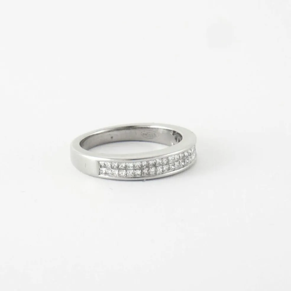 Bague Or blanc 18 Diamants