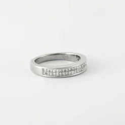 Bague Or blanc 18 Diamants