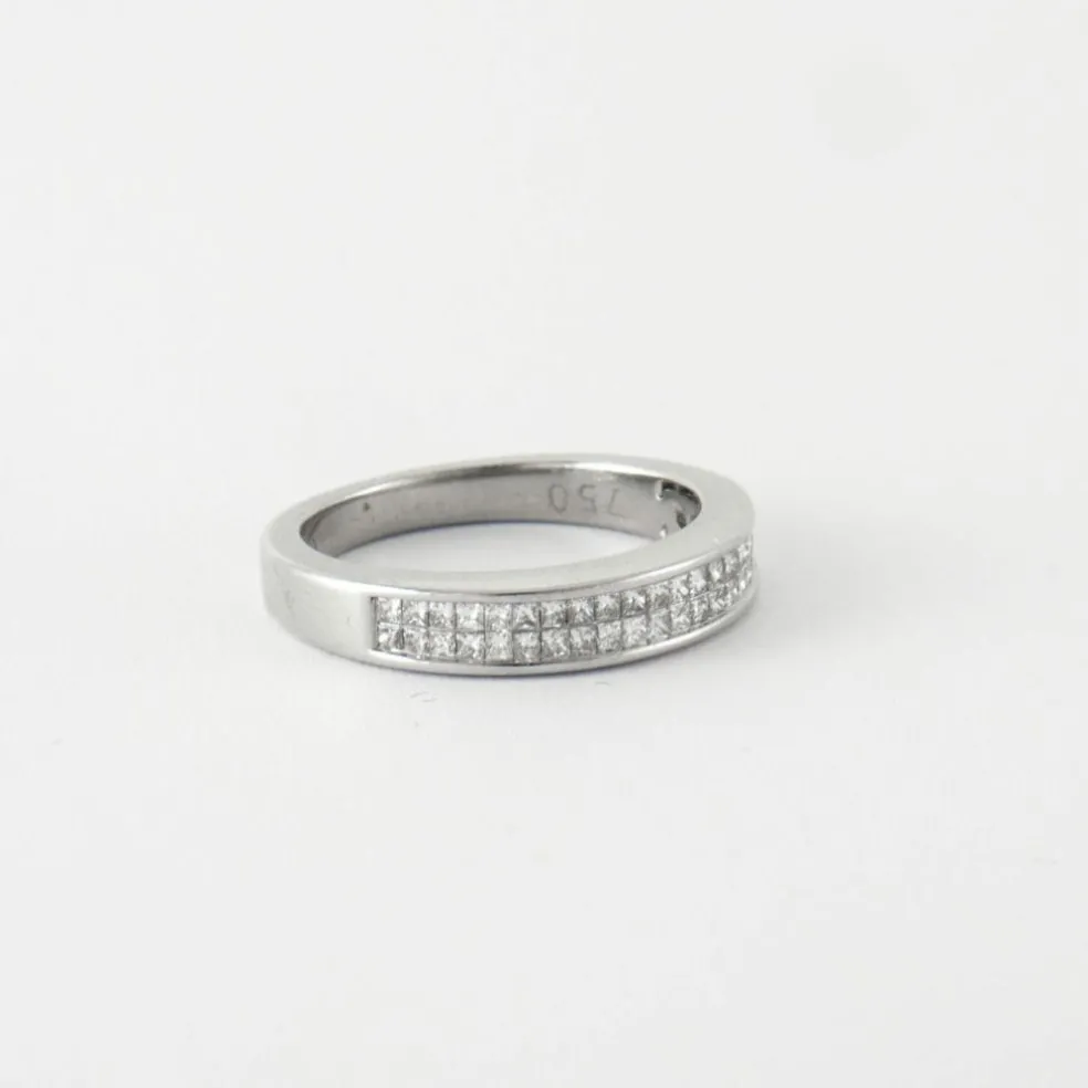 Bague Or blanc 18 Diamants