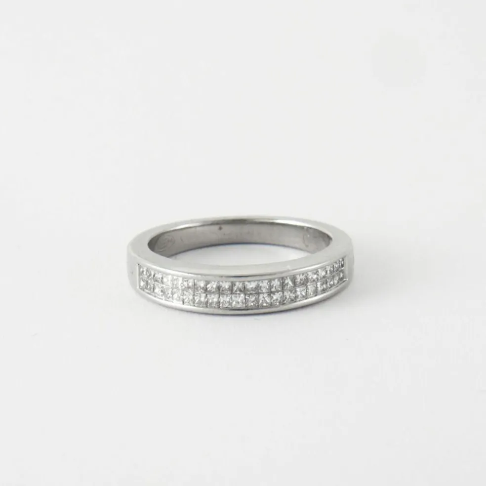 Bague Or blanc 18 Diamants