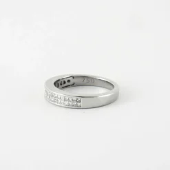 Bague Or blanc 18 Diamants