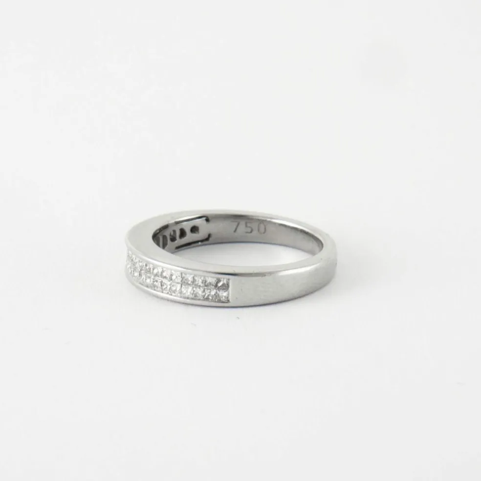 Bague Or blanc 18 Diamants