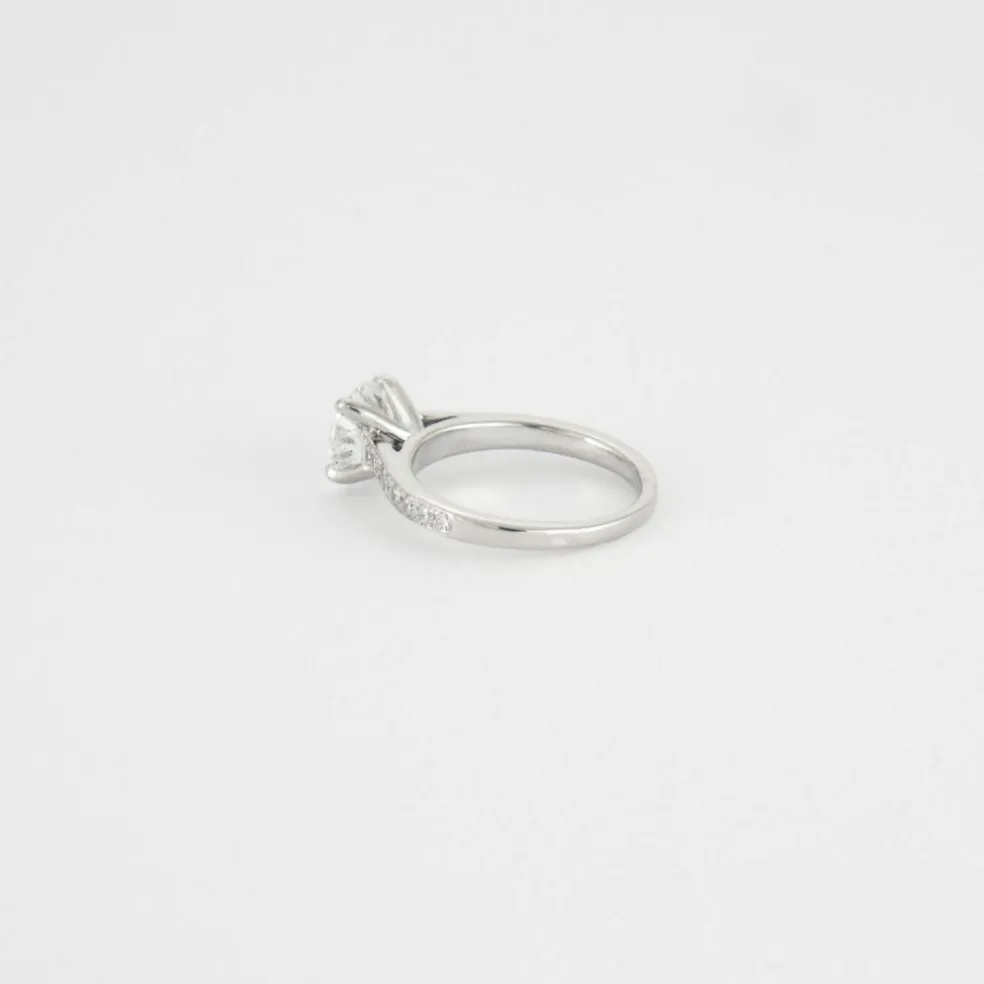 Bague or blanc diamants 1.23ct