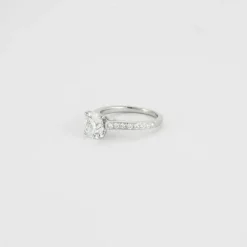 Bague or blanc diamants 1.23ct
