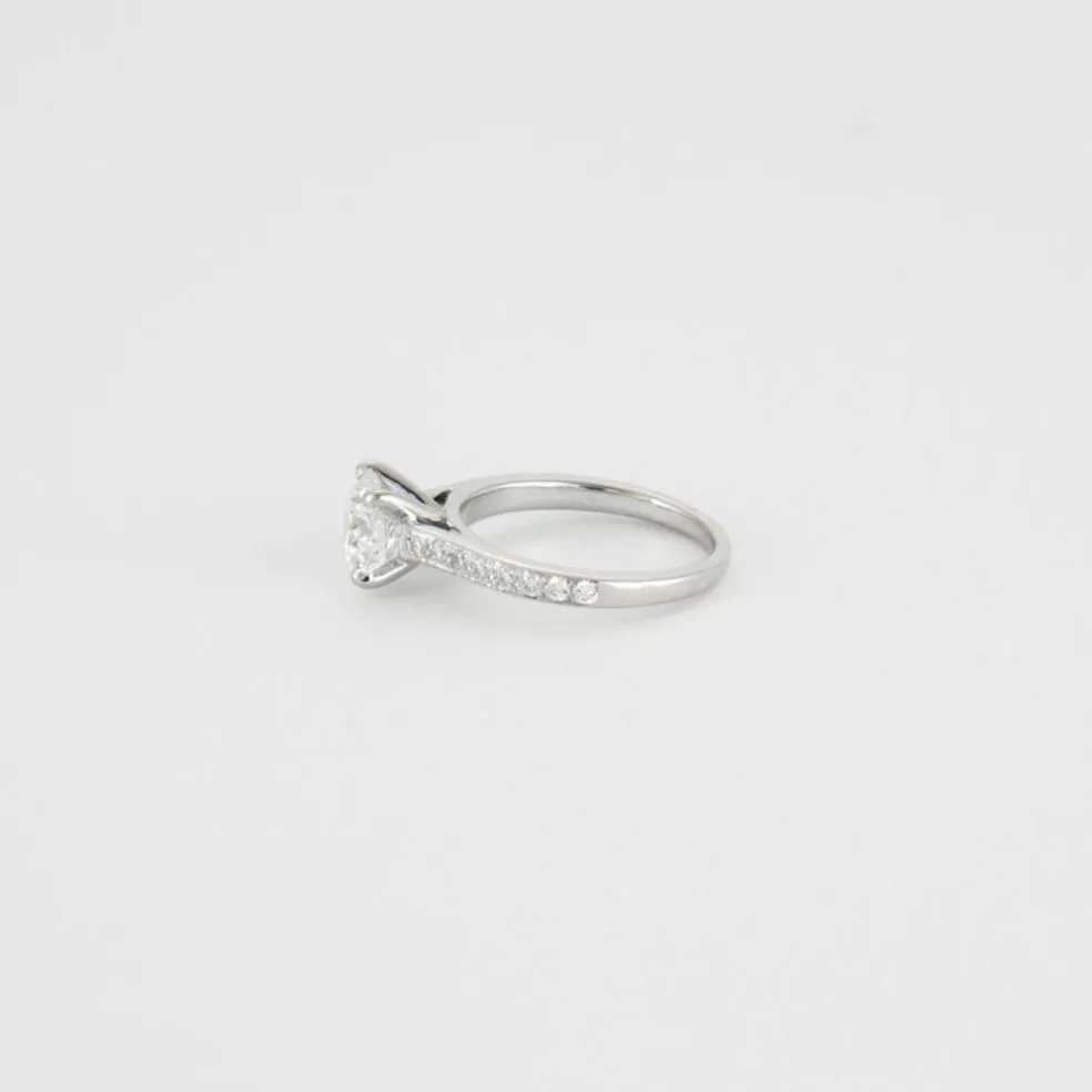 Bague or blanc diamants 1.23ct