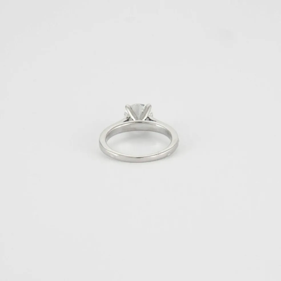 Bague or blanc diamants 1.23ct
