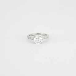 Bague or blanc diamants 1.23ct