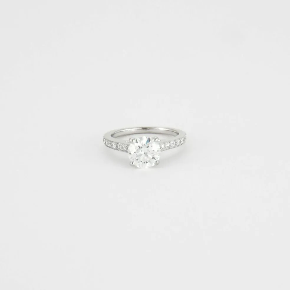 Bague or blanc diamants 1.23ct