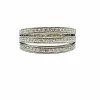 Bague or blanc 2 lignes de diamants