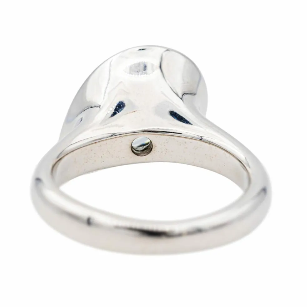 Bague Or blanc Aigue Marine