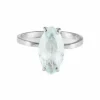 Bague Or Blanc Aigue-Marine