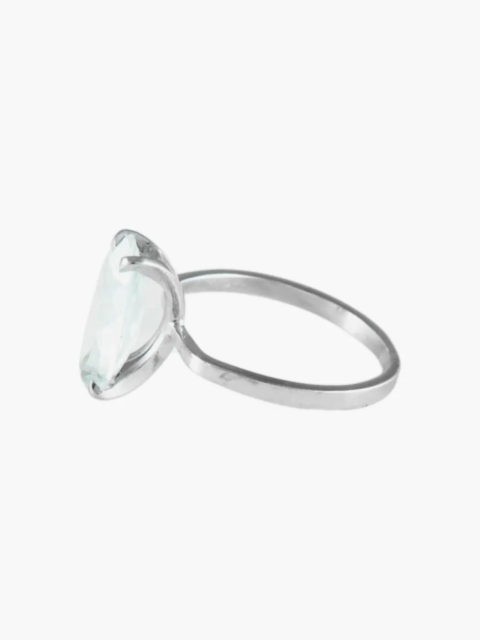 Bague Or Blanc Aigue-Marine