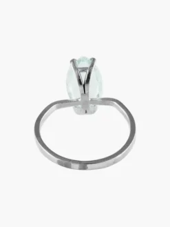 Bague Or Blanc Aigue-Marine