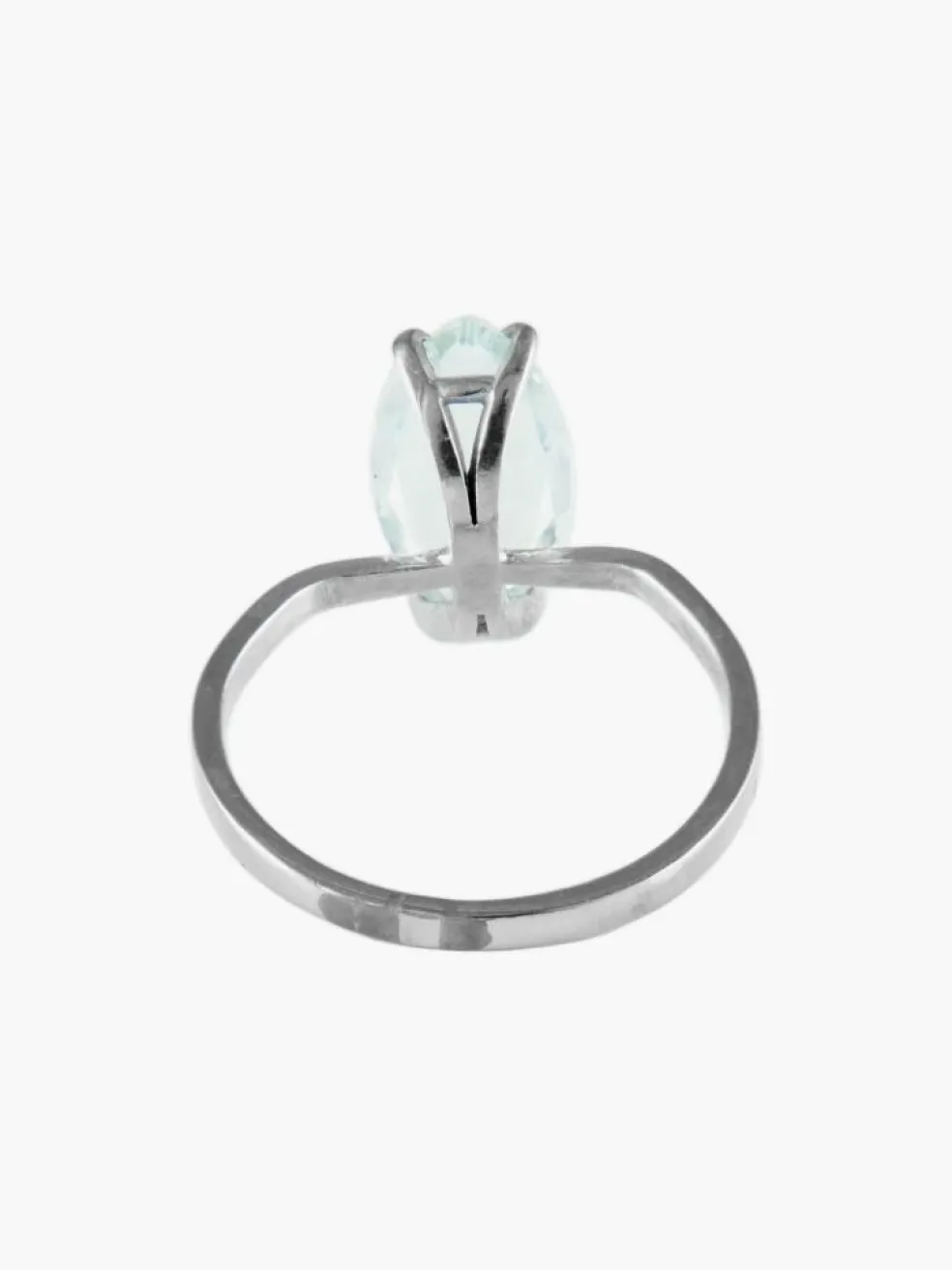 Bague Or Blanc Aigue-Marine