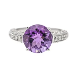 Bague Or blanc Améthyste