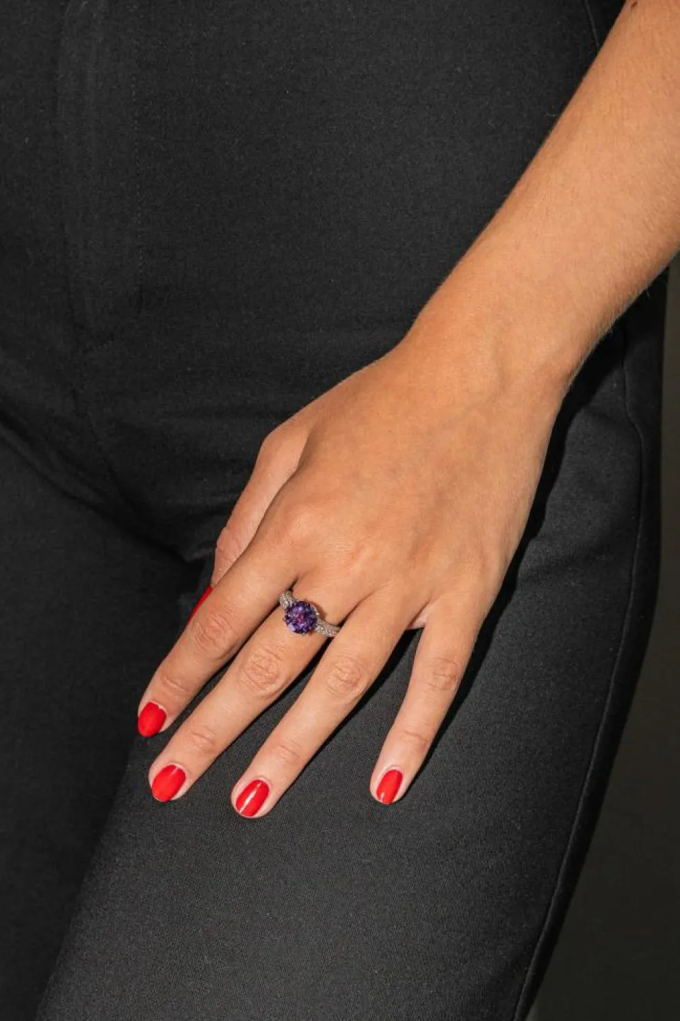 Bague Or blanc Améthyste