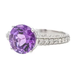 Bague Or blanc Améthyste
