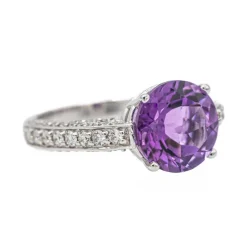 Bague Or blanc Améthyste
