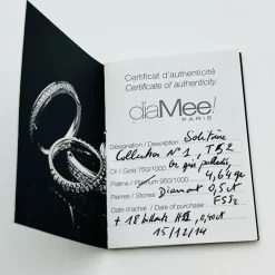 Bague or blanc avec diamant solitaire 0,50ct