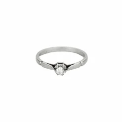 Bague or blanc diamant