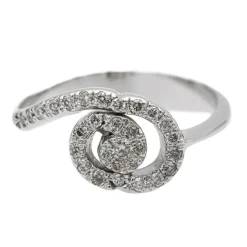 Bague or blanc diamant