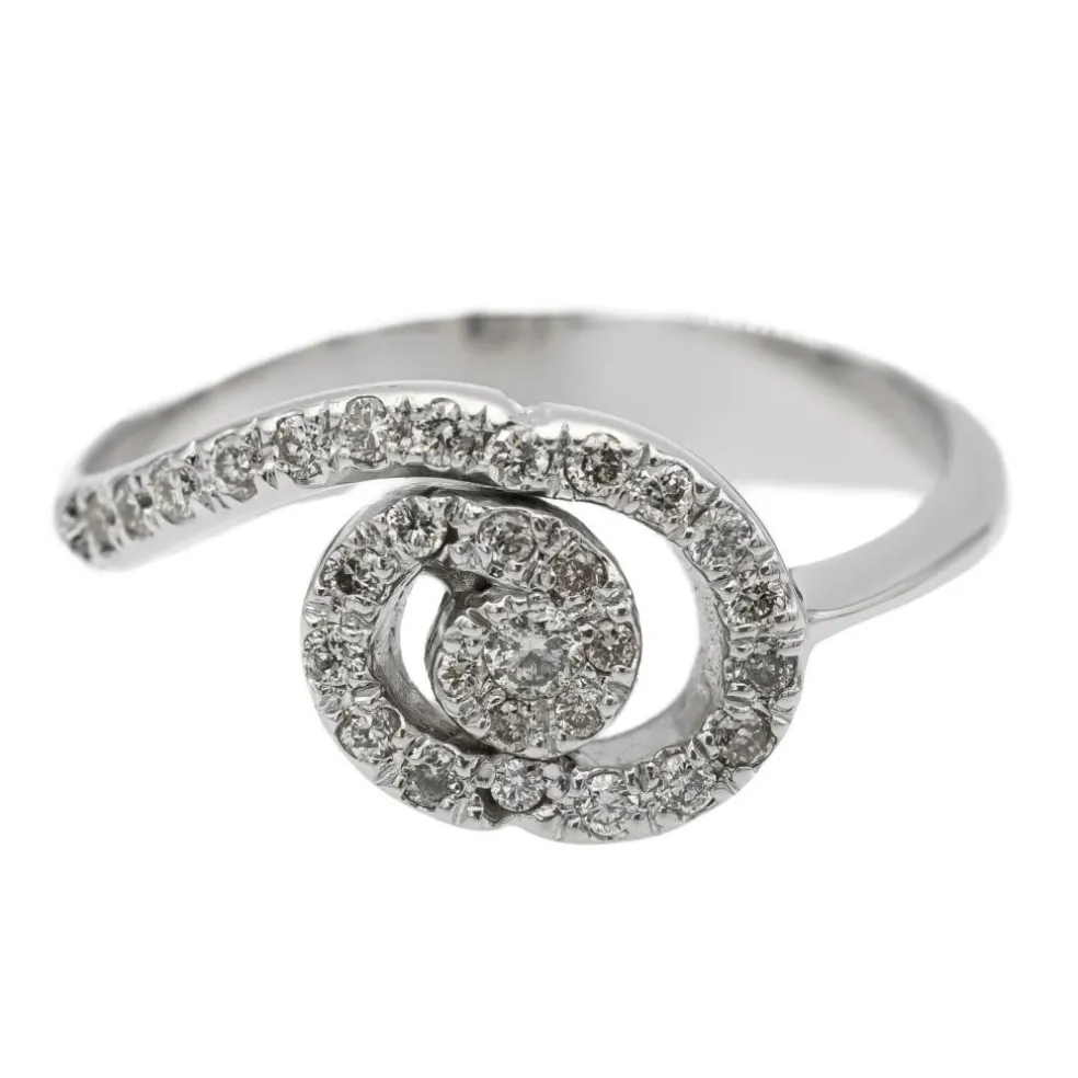Bague or blanc diamant