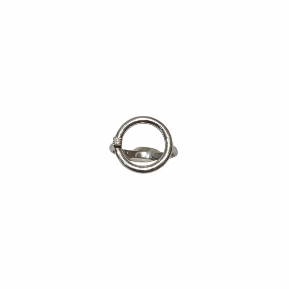 Bague or blanc diamant