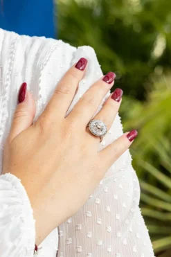 Bague or blanc Diamant