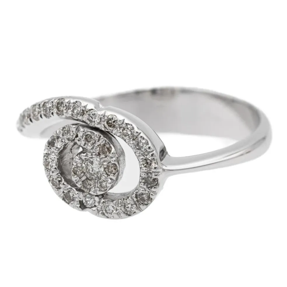 Bague or blanc diamant