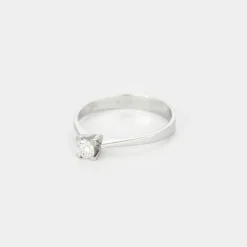Bague or blanc diamant