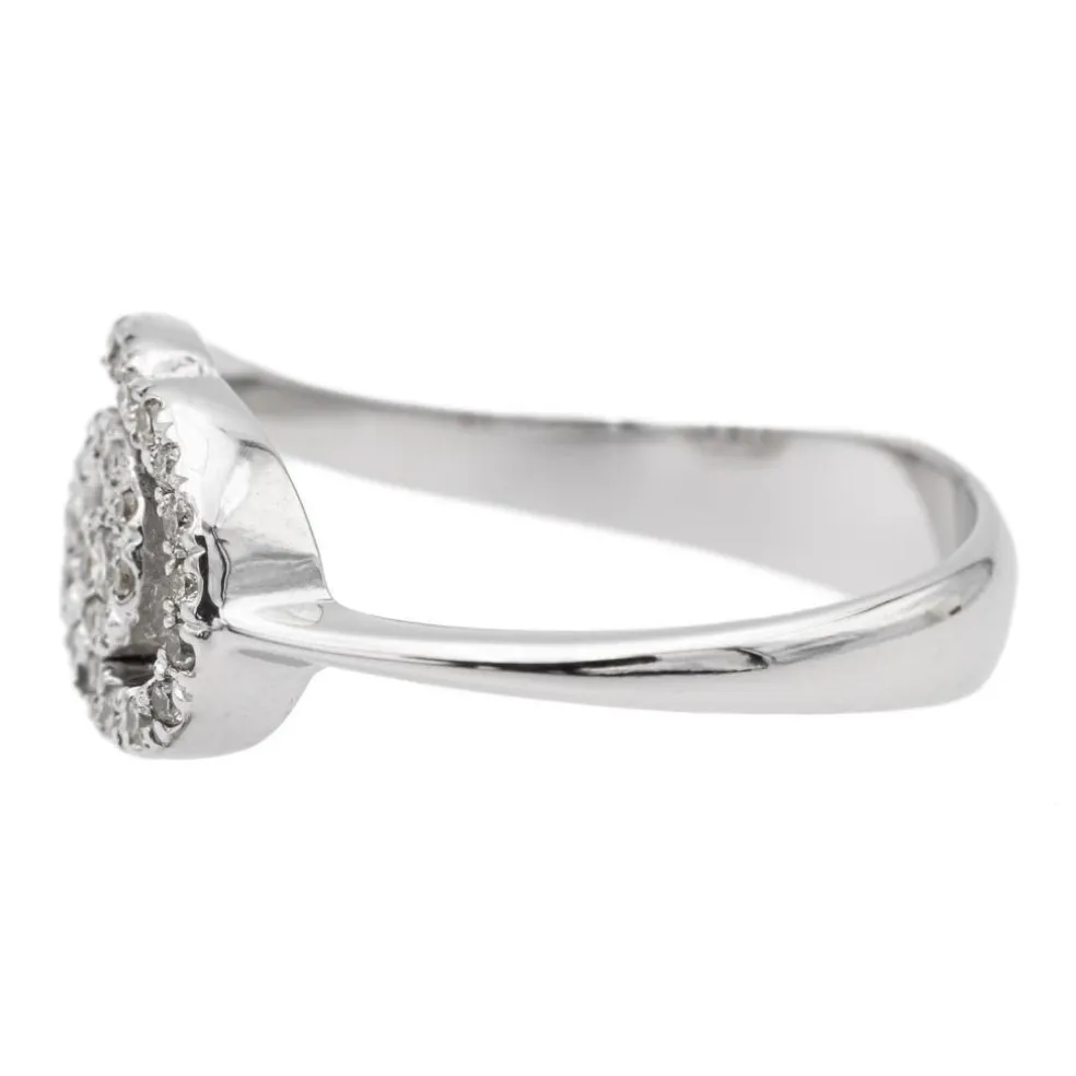 Bague or blanc diamant