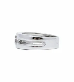 Bague or blanc diamant