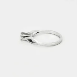 Bague or blanc diamant