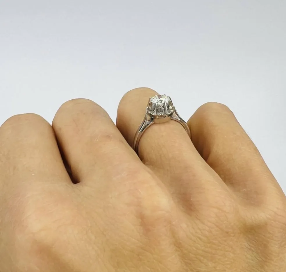 Bague Or Blanc Diamant