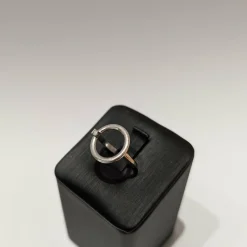 Bague or blanc diamant